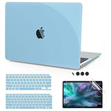 Funda Rigida Azul Claro Con Micas Compatible Con Macbook Air