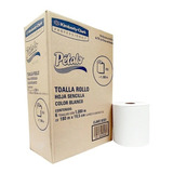 Toalla En Rollo Blanca Petalo De 180 M 1 Caja C/ 6 Bobinas !