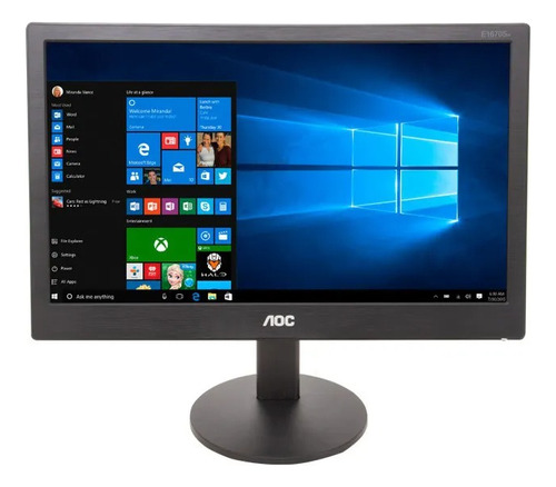 Monitor Aoc Led 15.6 Widescreen, Vga - E1670swu/wm + Cabos