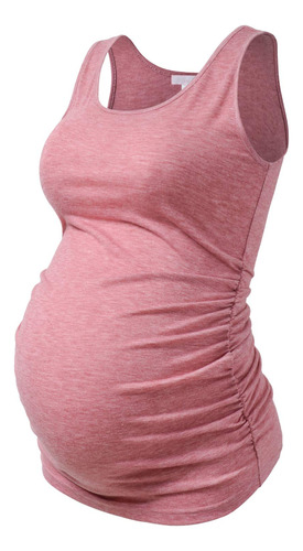 Camiseta Sin Mangas De Maternidad Para Mujer, Fruncida, Sin