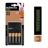 Pack 4 Pilas Duracell Recargables Aa + Cargador Pilas Aa/aaa