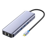 Adaptador De Hub Usb 3.0 Tipo C Para Tarjeta Sd Vga Compatib