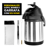 Kit Tereré Inox Garrafa Copo Bomba 09 - Personalize Seu Nome