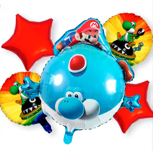 Globos Mario Bros Nuevo Diseño Fiesta Infantil Cumpleaños