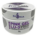 Gel Pink Lu3 Piu Bella - 28g Unhas Em Gel E Fibra