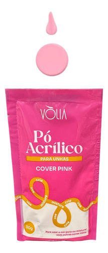 Pó Acrílico Para Unhas 30g - Volia Cor Cover Pink