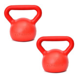 Pesa Rusa Kettlebell Pvc 6 Kg X 2 U. Sonnos Funcional Color Rojo