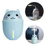 Humidificador Led Gato Mt8726 Con Mini Ventilador Y Linterna