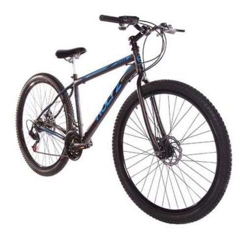 Mountain Bike Woltz Steel Aro 29 17  21v Freios De Disco Mecânico Câmbios Yamada Cor Preto/azul