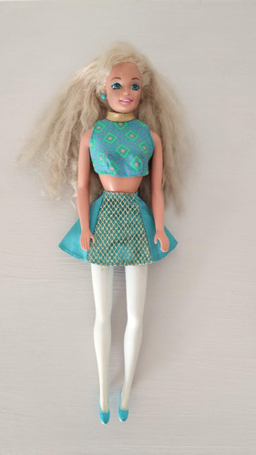 Barbie Muñeca Original Años 90 Mattel Ropa Turquesa
