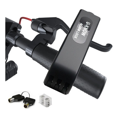 Candado Disco Alarma Glomod Motocicleta Aluminio Impermeable Negro | MercadoLibre