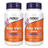 Now Foods Aloe Vera, 100 Cápsulas Blandas, Paquete De 2