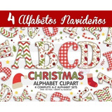 Kit Cliparts Alfabetos Navidad Imagenes Png Navideños #n111