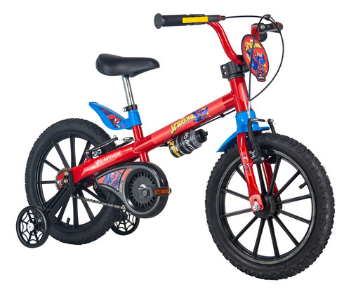 Bicicleta Nathor Aro 16 Infantil Spider Man Herói Para Kids