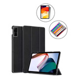 Kit Capa Smart + Pelicula + Caneta Para Redmi Pad Se 11'' Cor Preto