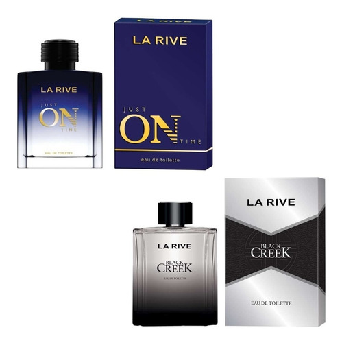 Kit 2 Perfumes Masculinos La Rive Just On Time + Black Creek