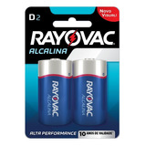 Pilha Rayovac Grande Alcalina D - Dura 10x Mais