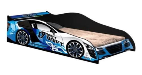 Kit Cama Carro Azul Drift Infantil + Colchão Infantil D20