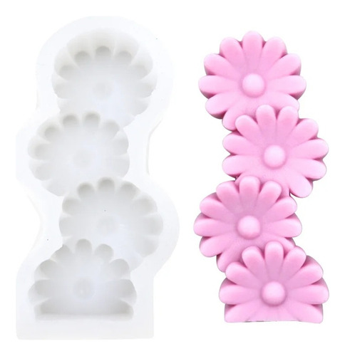 Molde De Silicona Margaritas Para Manualidades Fondant Velas