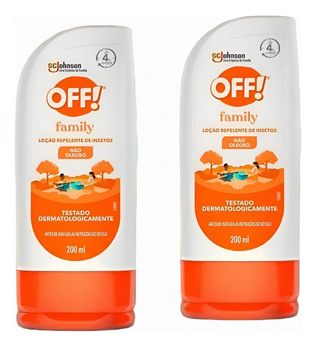 Repelente Off Family Loção 200ml - Kit 2 Unidades