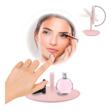 Espejo Girartorio Luz Led Maquillaje Facial Touch Usb