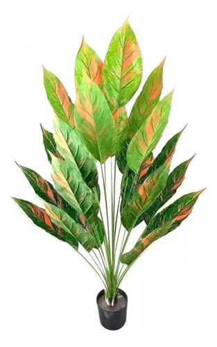 Planta Artificial Decorativa Ornamental 120cm Naranja