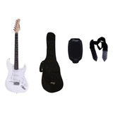 Combo Guitarra Electrica Parquer + Funda + Afinador + Correa