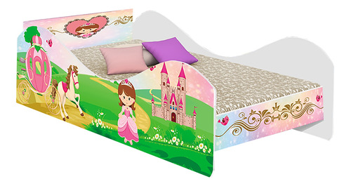 Cama Solteiro Carruagem Princesa Bela, Quarto Infantil