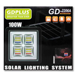 Reflector Lampara Led Panel Solar Exterior 100w Gd-2206a