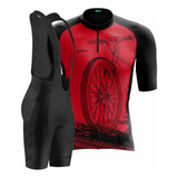  Roupa Ciclismo Bike Masculino Bretelle Gel+camisa Ciclista