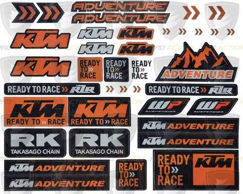 Stickers Calcomanías Ktm Adventure Planilla Reflejante Moto 