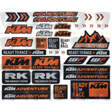 Stickers Calcomanías Ktm Adventure Planilla Reflejante Moto 