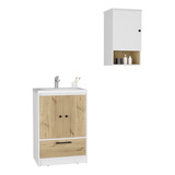 Mueble Lavamanos2p1c+mueble Botiq-bath Bi-color-blanco/duna