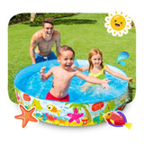 Pileta Rígida Beach Days Para Niños 152x25cm 443lt Intex