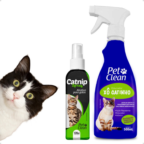 Kit Educador Para Gatos Xô Gatinho + Catnip Spray Atrativo