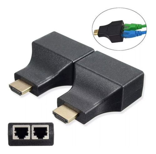 Alargue Hdmi Utp Rj45 Extensor 1080p 3d 30m Lan Ethernet