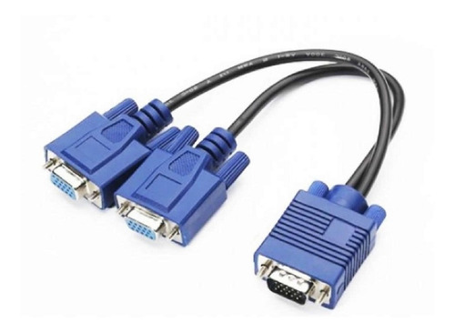 Cabo Vga Y P/ Ligar 1 Pc Em 2 Monitores - 1 Vga M X 2 Vga F