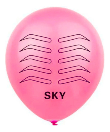 20 Balão Bexiga Com Desenho Sobrancelhas Para Treino Henna