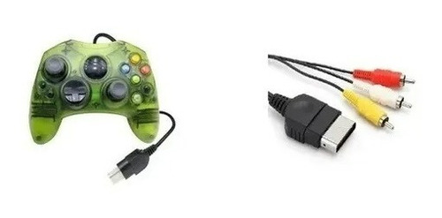 Pack Control Para Xbox Clásico Y Cable Audio Y Video +regalo