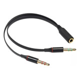 Splitter Audio 3.5mm Plug Microfono Audifono Macho Hembra