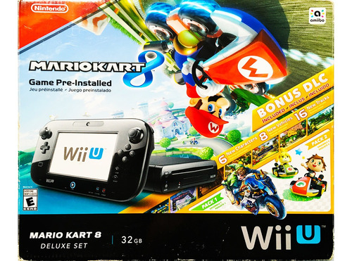 Nintendo Wii U + Mario Kart 8 Bundle Deluxe Set 32gb