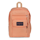 Morral Jansport Big Student Rosado Jansport Color Peach Neon Diseño De La Tela Liso