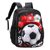 Mochila Escolar Nene Grande Relieve Pelota Futbol Niños Cole