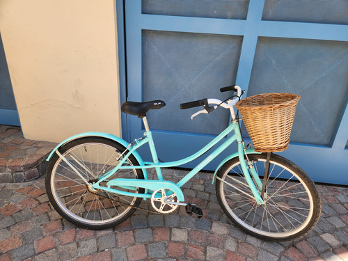 Bicicleta De Paseo Rodado 24, Dama, Color Acqua, Como Nueva!