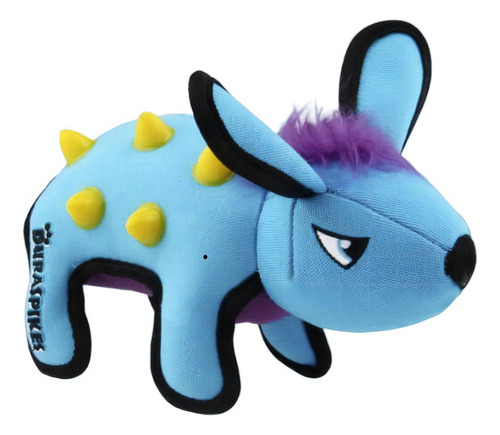 Juguete Para Perro Peluche Gigwi Duraspikes Rabbit 26cm Color Celeste