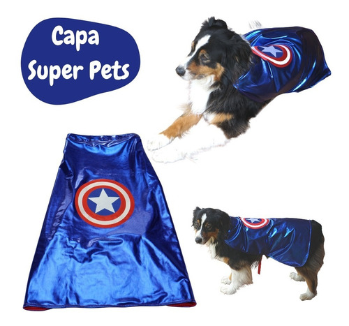 Capa Disfraz Perro O Gato Super Héroes Súper Pets Talla 3