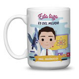 Taza Grande Profesiones Ing. Químico Personalizada