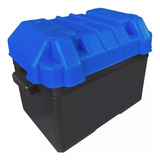 Caja Porta Batería Hasta 75amp Negra Y Azul Roan
