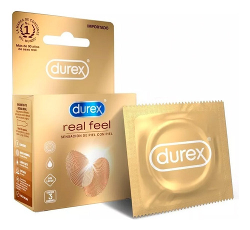 Durex Real Feel Sin Latex Natural Caja 3 Condones