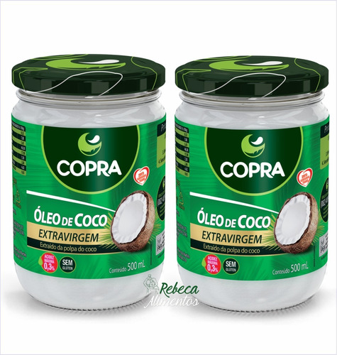 Kit 2 - Óleo De Coco Extra Virgem 500ml Copra - Oferta!!